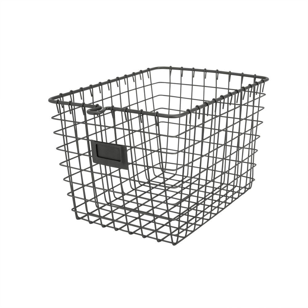 Spectrum Small Wire Storage Bin Basket Organizer, 6 Pack, Industrial Gray478766 The Home Depot