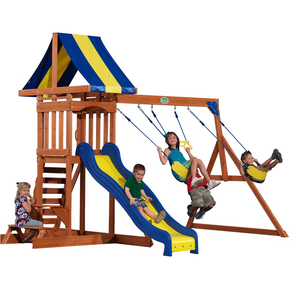 UPC 752113401921 product image for Backyard Discovery Swings, Slides & Gyms Providence All Cedar Swing Play Set Bro | upcitemdb.com