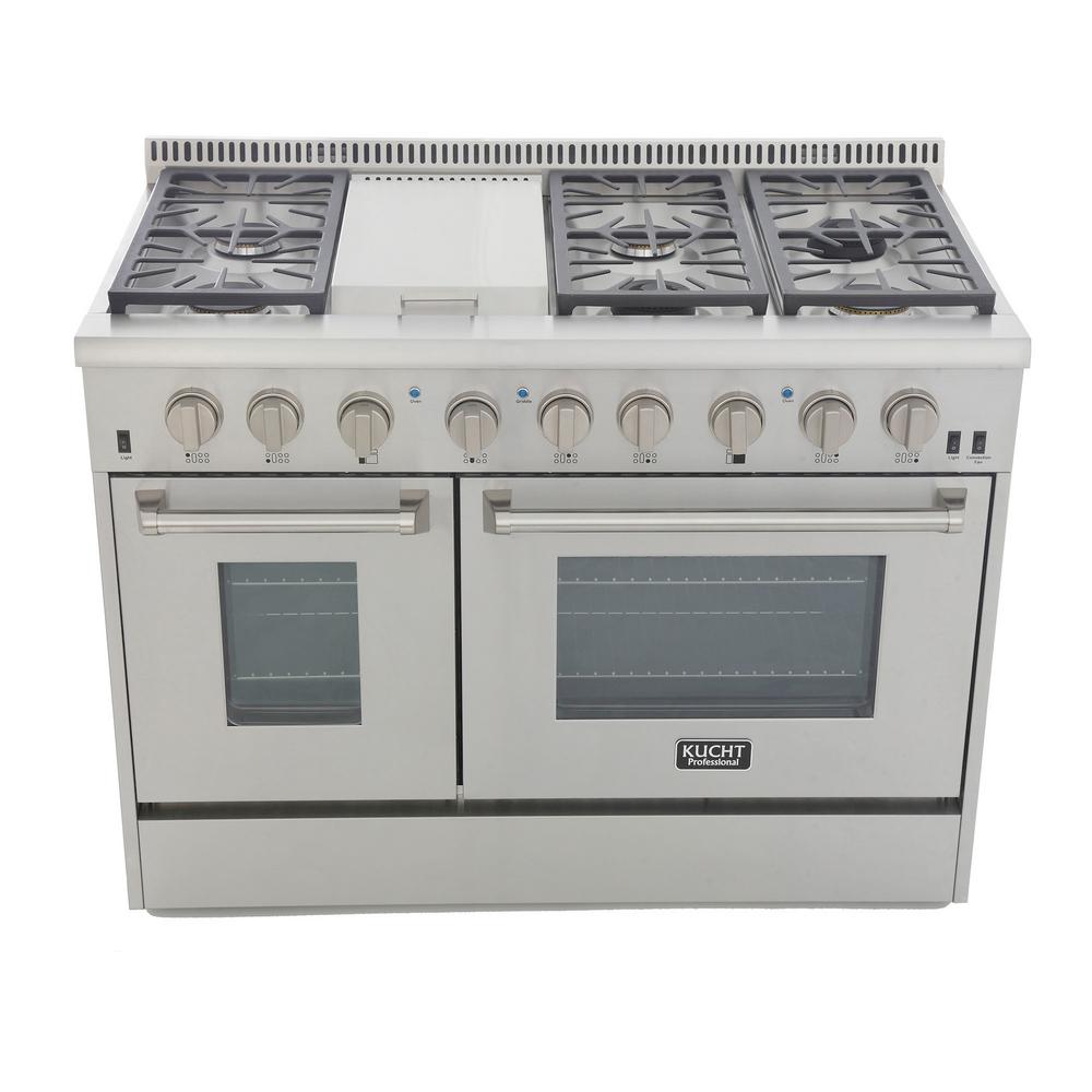 Kucht Pro Style 48 In 67 Cu Ft Propane Gas Range With Sealed Burners