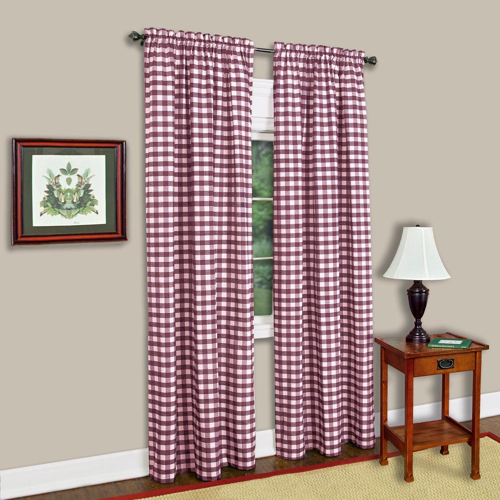 Red Checkered Curtains Drapes Window Treatments The Home