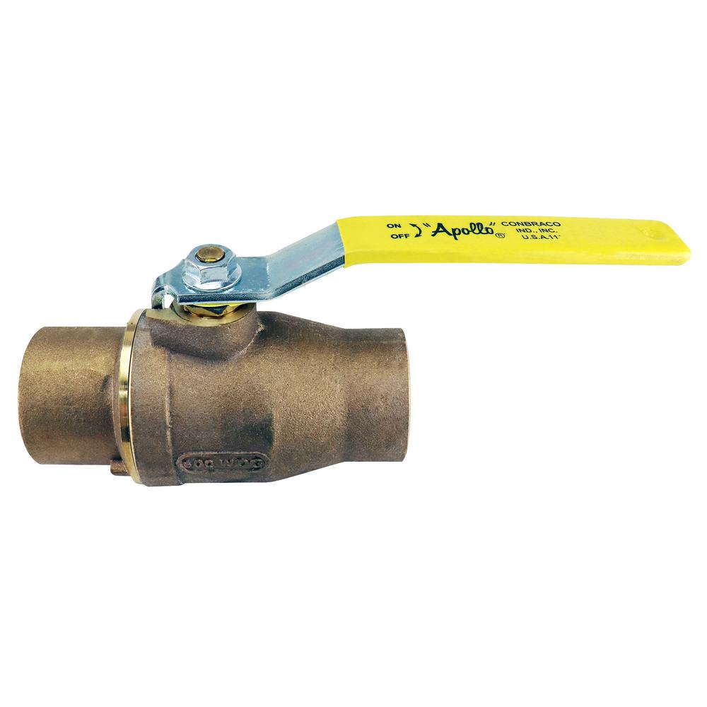 Apollo 2 in. x 2 in. Bronze Solder x Solder Ball Valve7020801 The