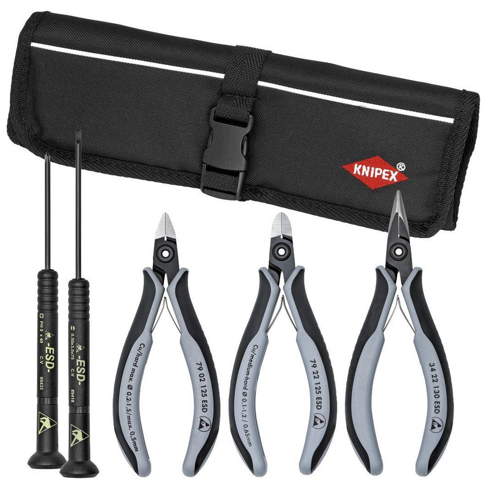 KNIPEX 5-Piece ESD Precision Electronic Tool Set with Electrostatic Discharge... by KNIPEX