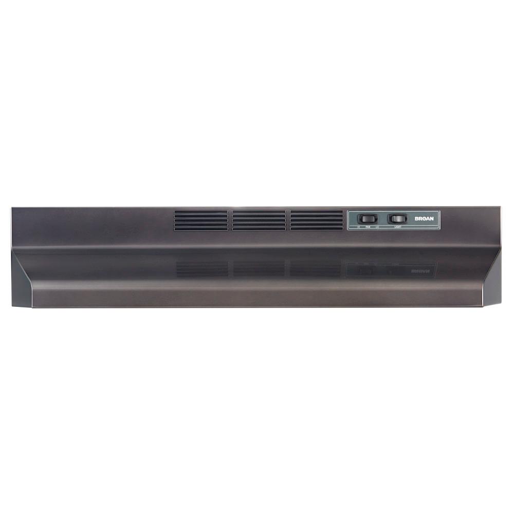 Broan F40000 Series 30 in. Convertible Under Range Hood with Light in Black Stainless