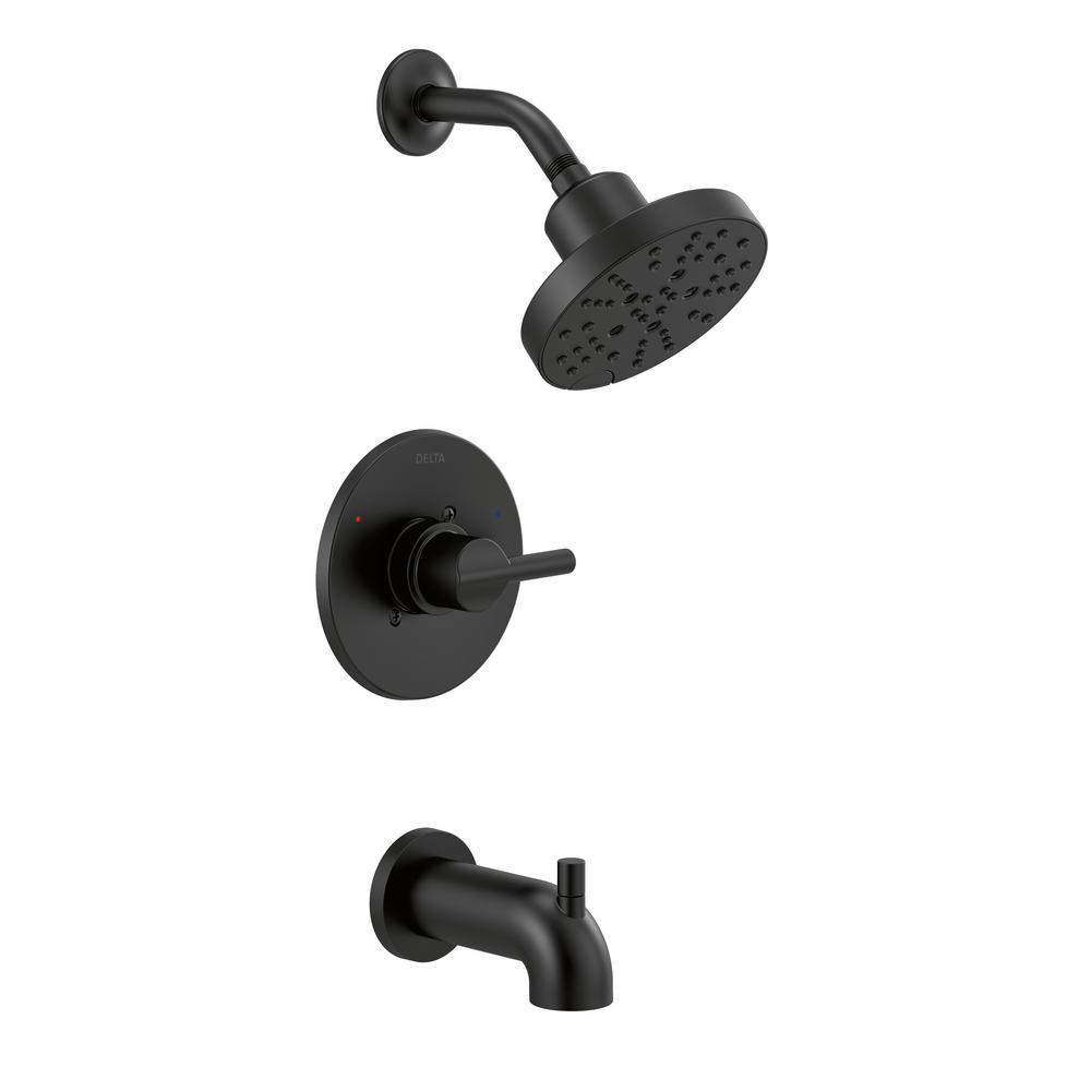 MOEN Genta SingleHandle 1Spray Tub and Shower Faucet in Matte Black