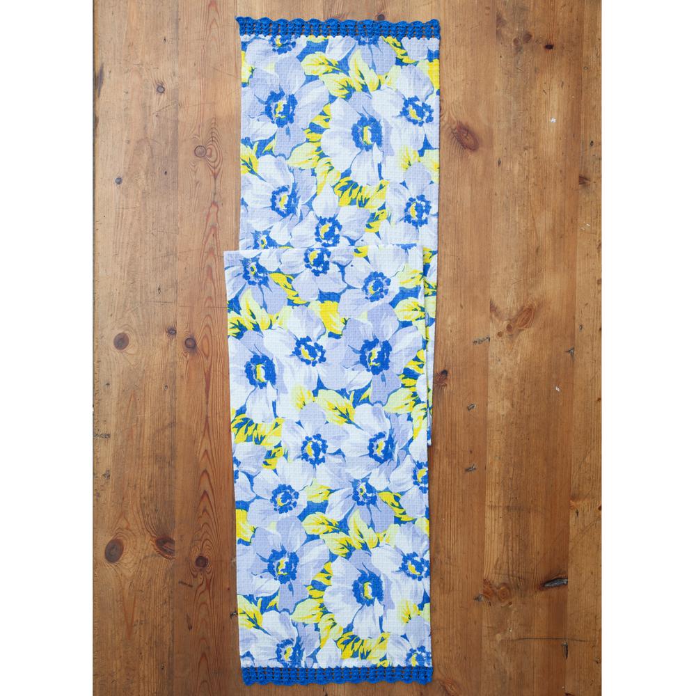 April Cornell Table Runners Kitchen Linens The Home Depot Blue Daydream Fl Honeycomb 13 In X 72 Table Runner