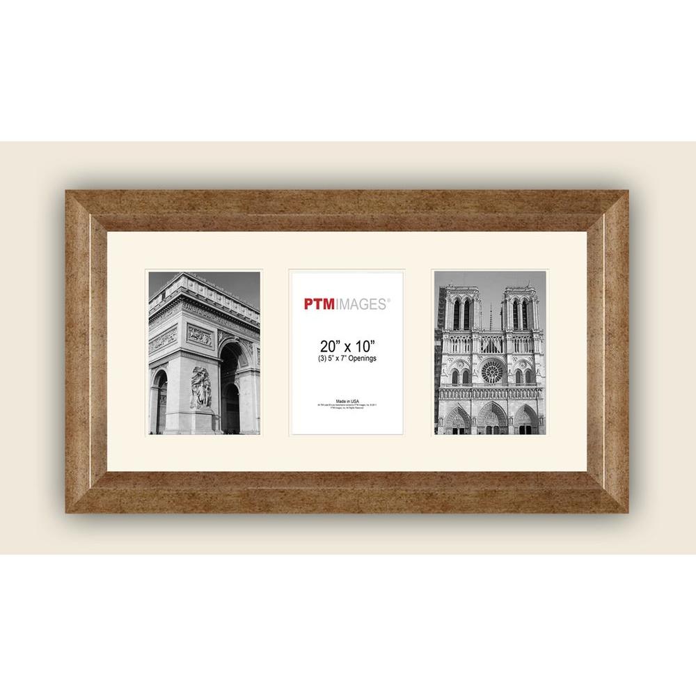 3 Opening Vertical 5 In X 7 White Matted Black Photo Collage Frame
