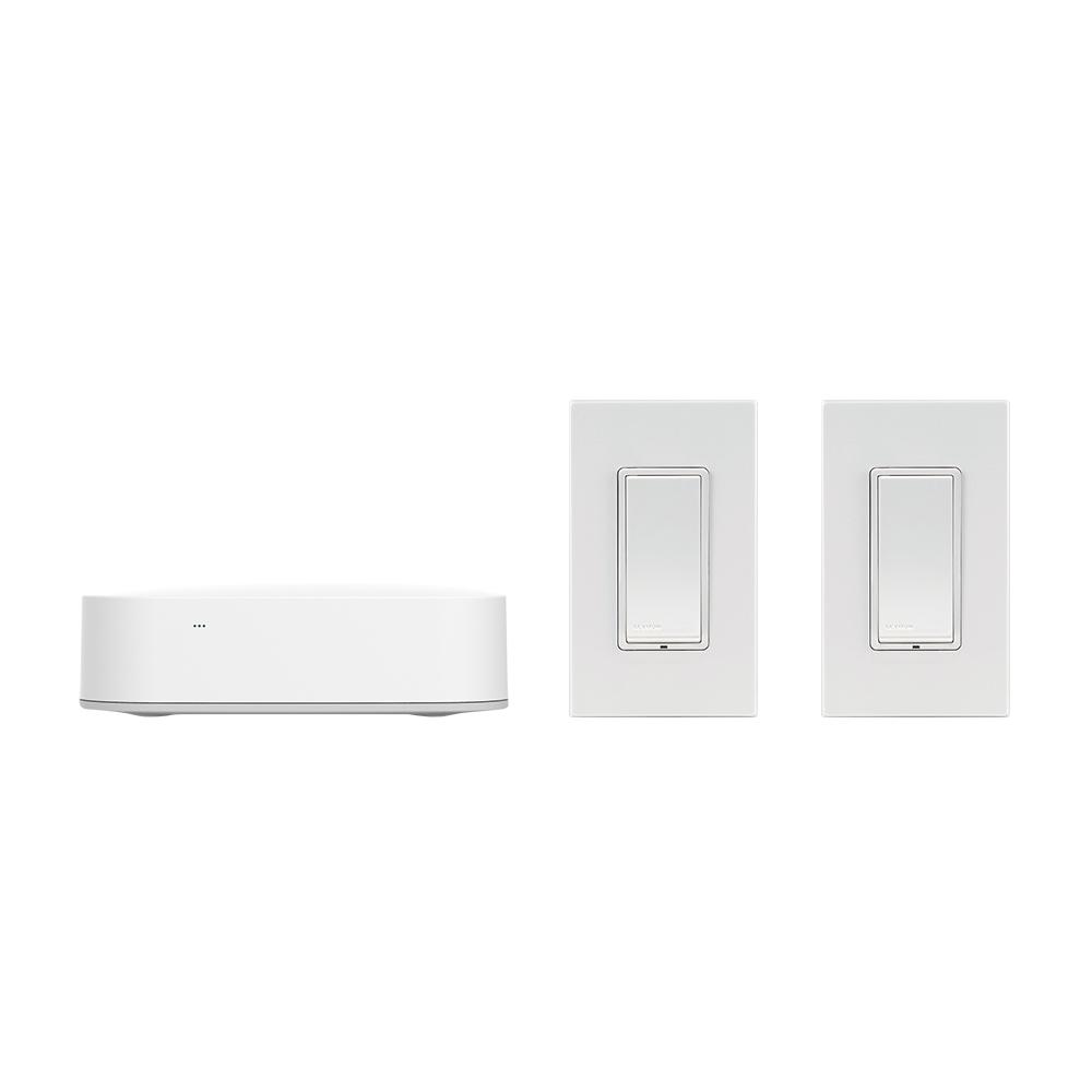 Samsung SmartThings Hub with 2 Leviton Connected Switches-STHD06 - The ...