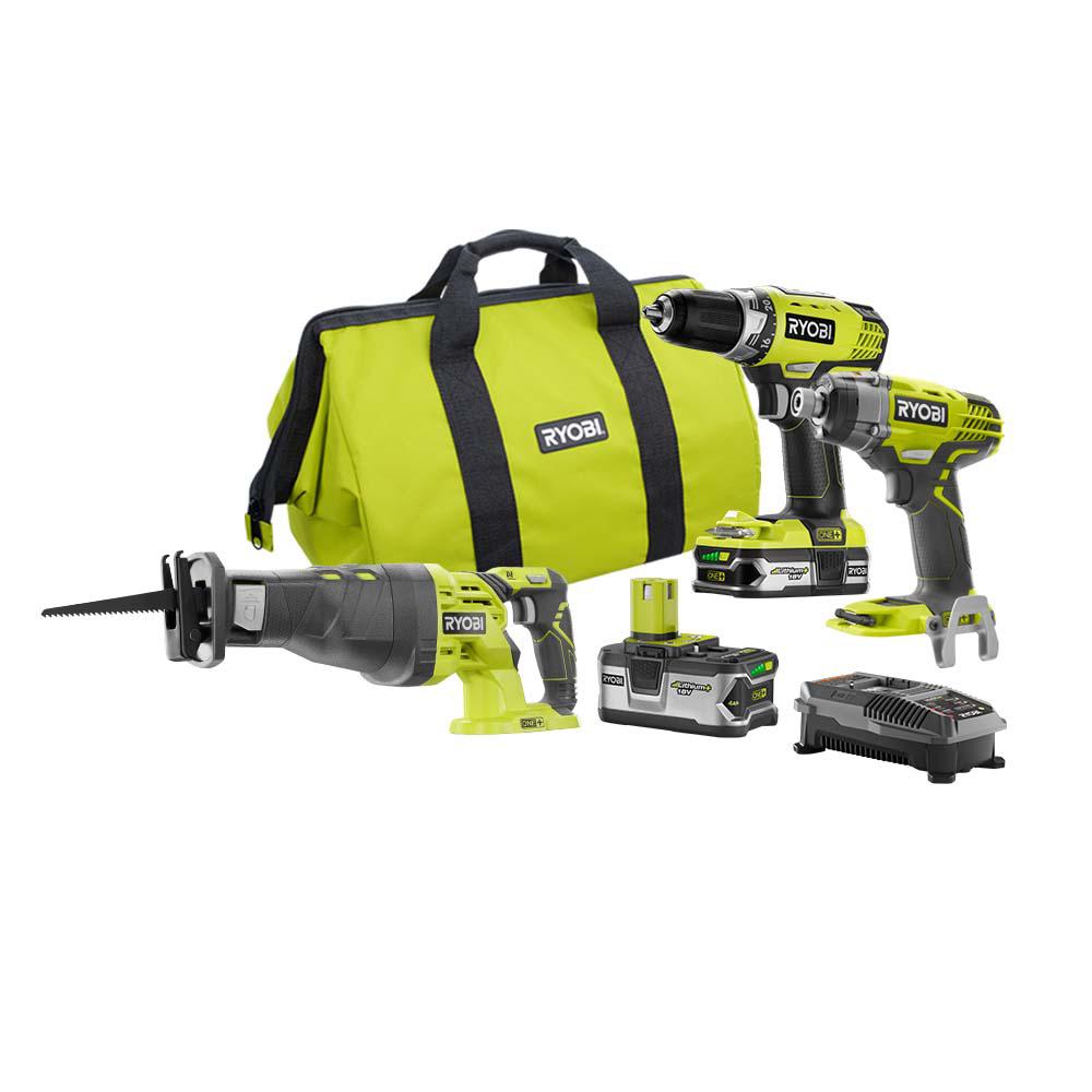 ryobi cordless drill and saw set