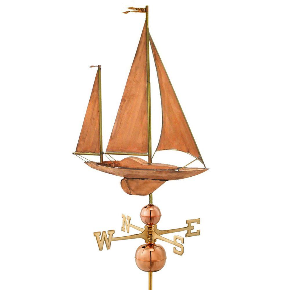 Good Directions Large Sailboat Weathervane - Pure Copper-9907P - The ...