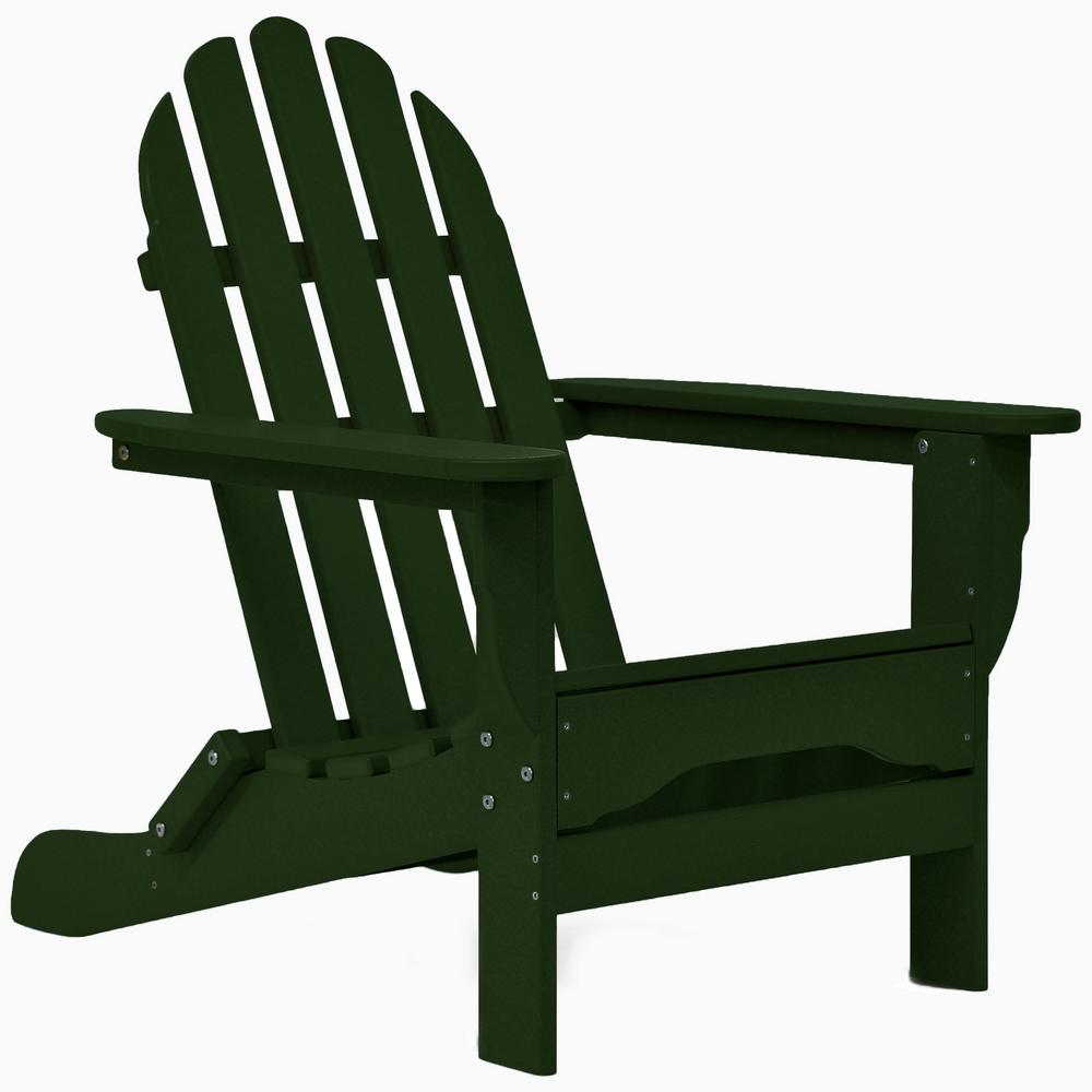 DUROGREEN Icon Forest Green NonFolding Plastic Adirondack Chair