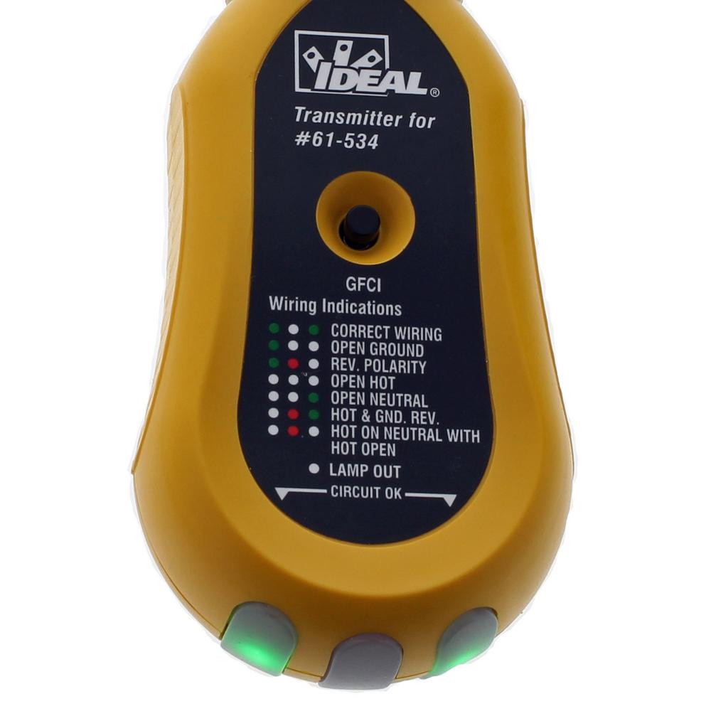 Ideal Circuit Breaker Finder with Digital Receiver GFCI Receptacle 120/
