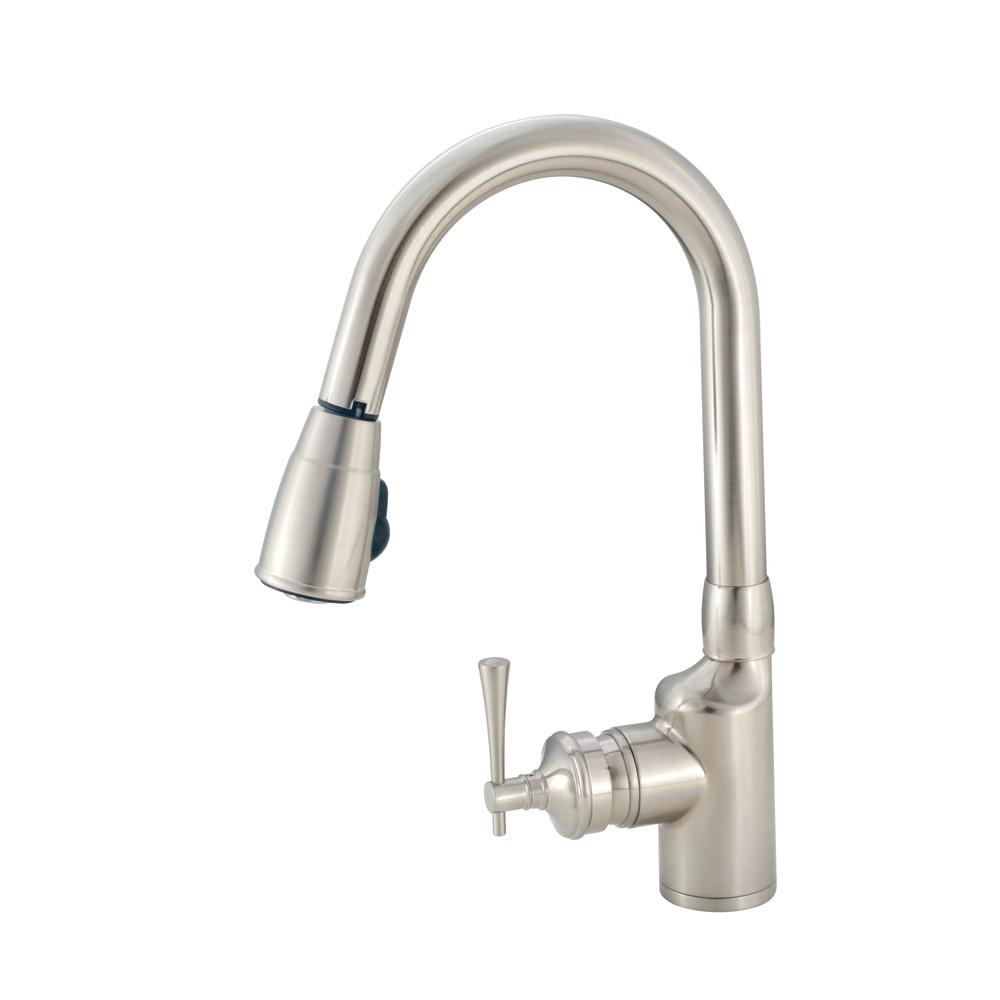 American Brass 8 in. RV Kitchen Faucet with PullDown Sprayer And
