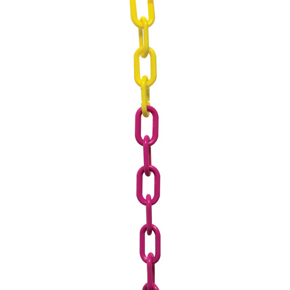 Mr. Chain 2 in. x 100 ft. HeavyDuty Plastic Chain in BiColor Yellow