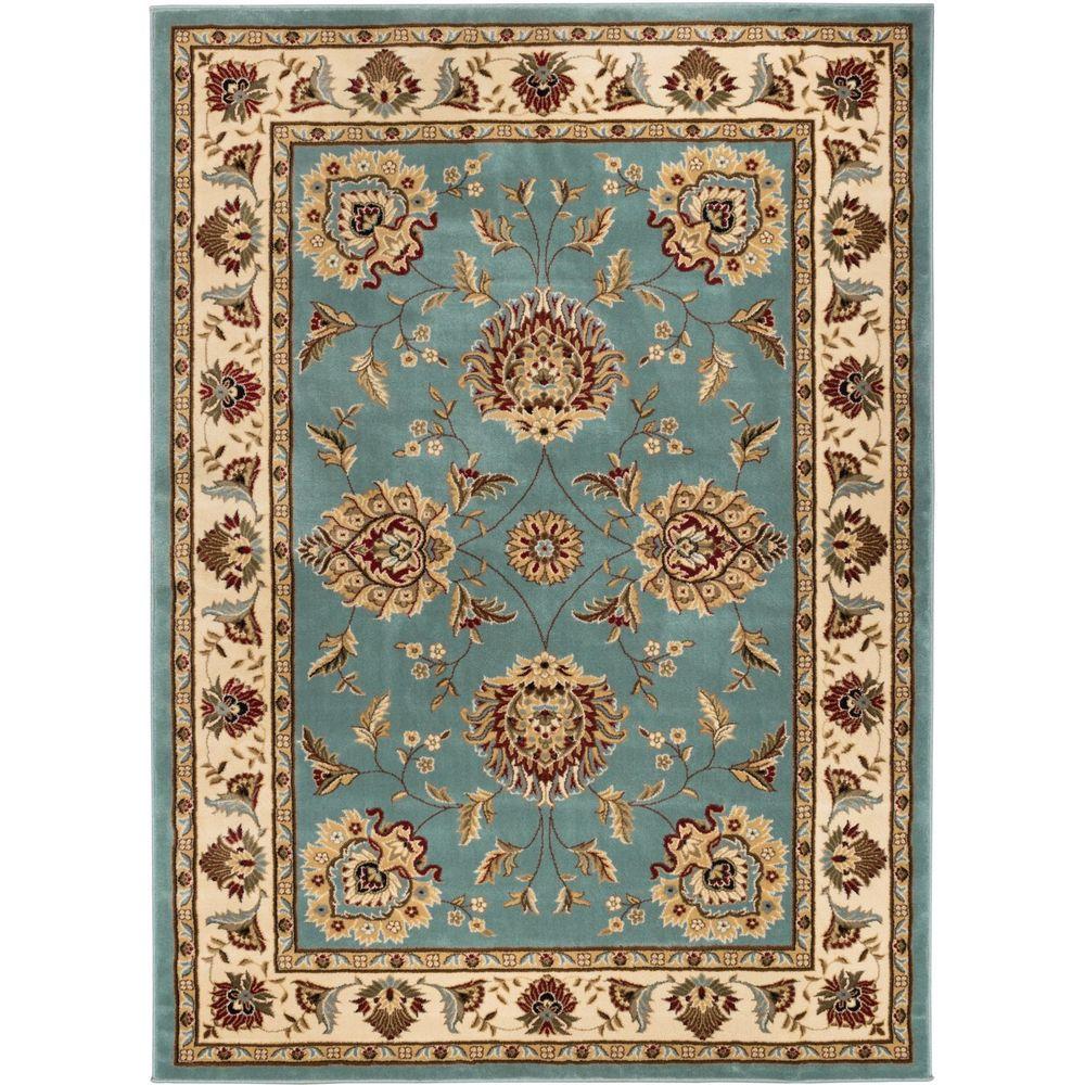 11 X 13 And Larger Area Rugs The Home Depot Timeless Abbasi Light Blue 7 Ft 10 In X