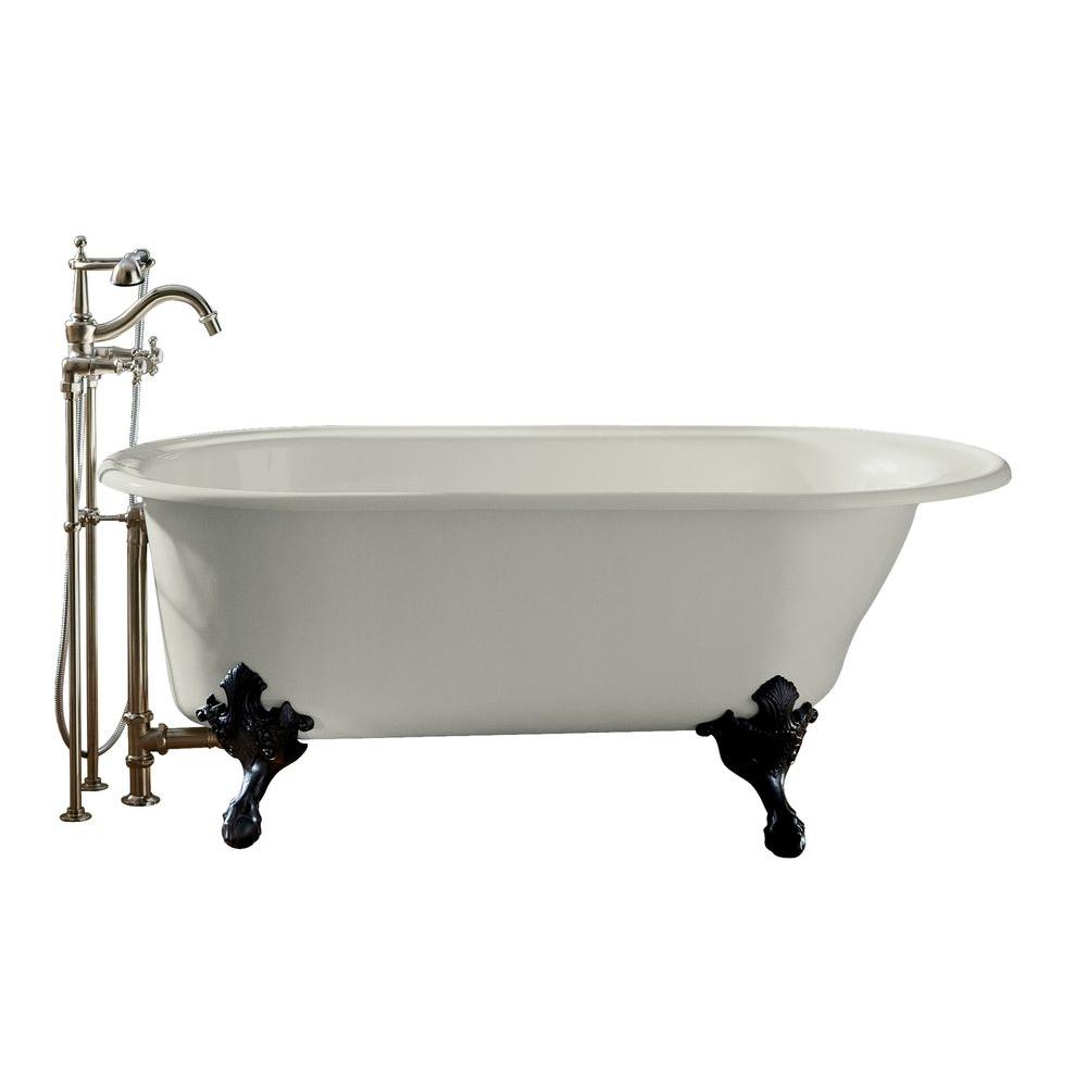 KOHLER Underscore 5.5 ft. Reversible Drain Bathtub in White-K-1136-0