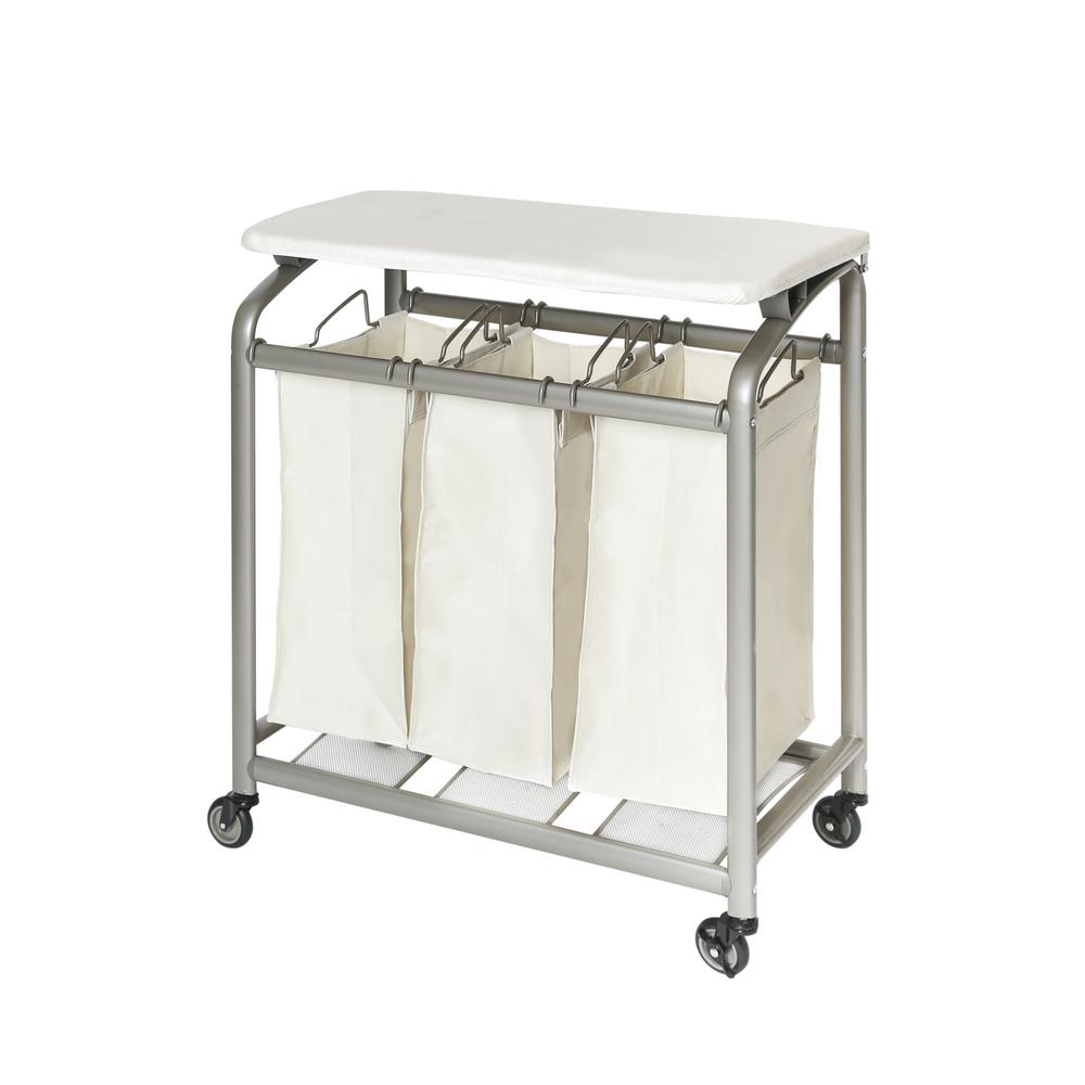 seville laundry sorter with ironing board