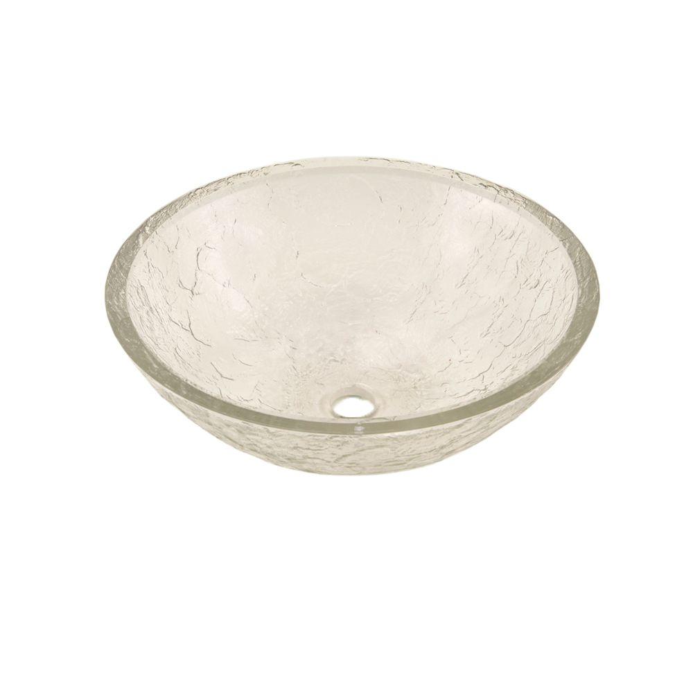 JSG Oceana Vessel Sink in Crystal005005000 The Home Depot