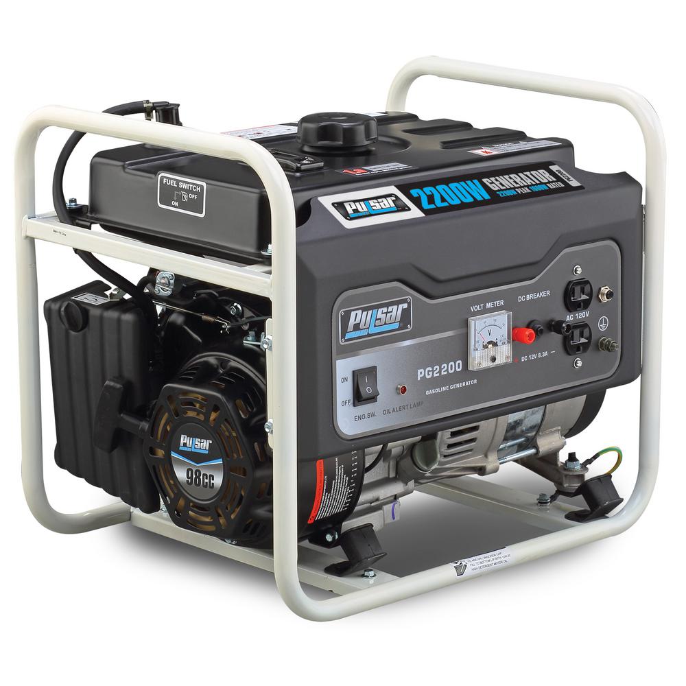 UPC 814726021597 product image for Pulsar 2,200/1,600-Watt Gasoline Powered Recoil Start Portable Generator with 98 | upcitemdb.com