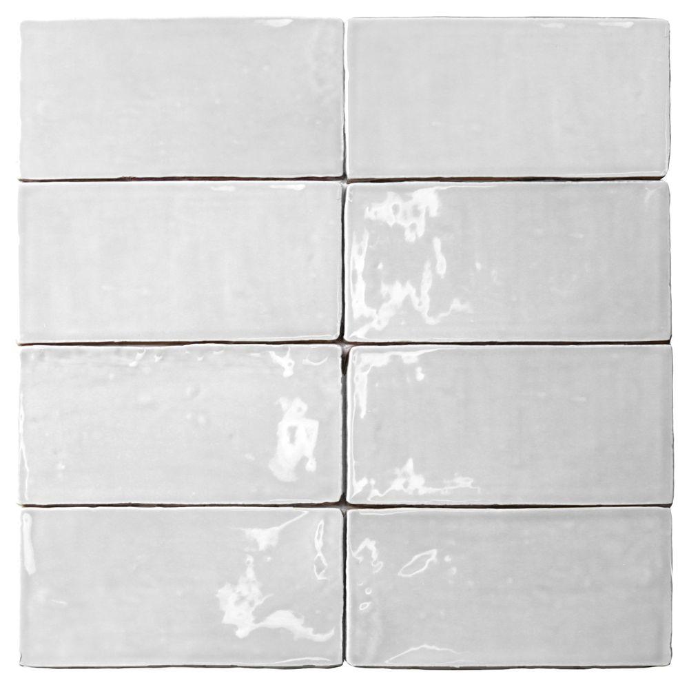 Splashback Tile Catalina White 3 in. x 6 in. x 8 mm ...