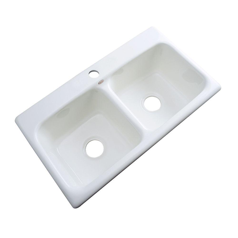 White Thermocast Drop In Kitchen Sinks 34100 64 1000 