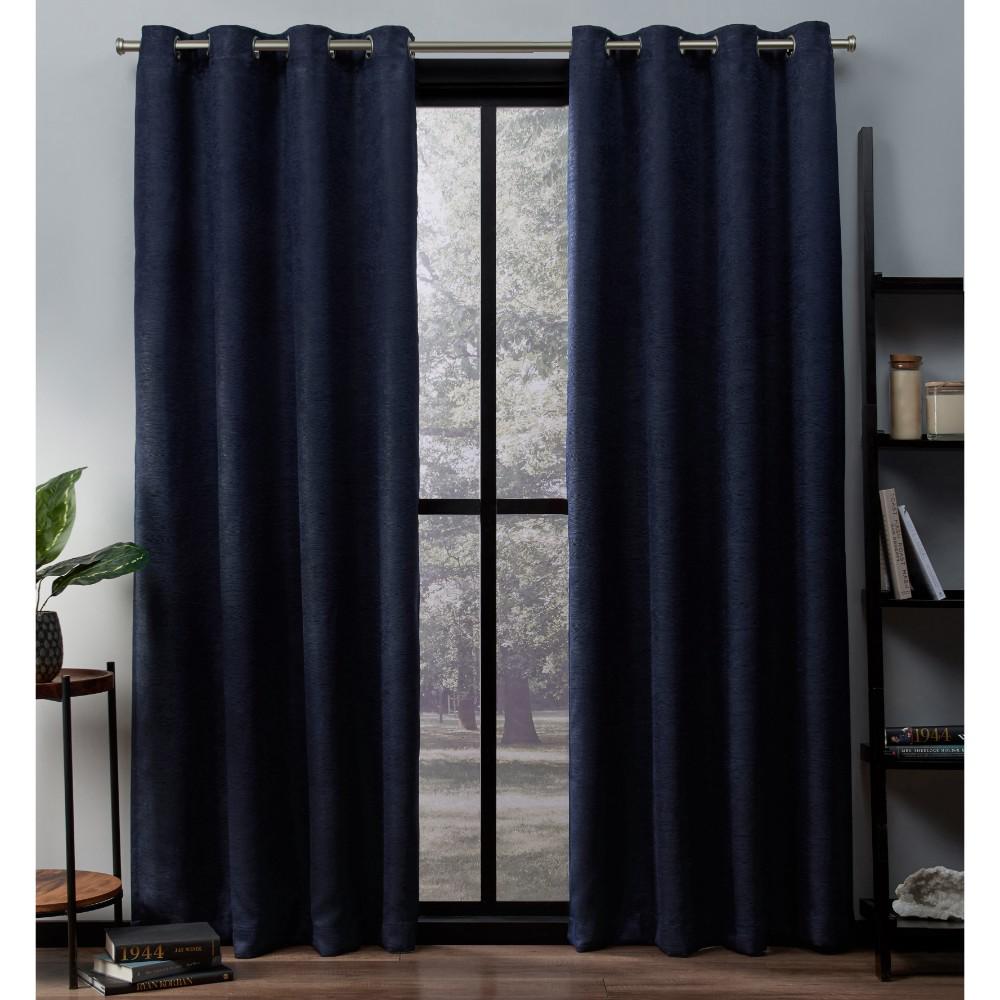 thumbnail image 2 of Lifejoy Blockout Eyelet Curtain – Navy, 300cm X 230cm, Blackout Fabric, Pure Darkening 2 of 4