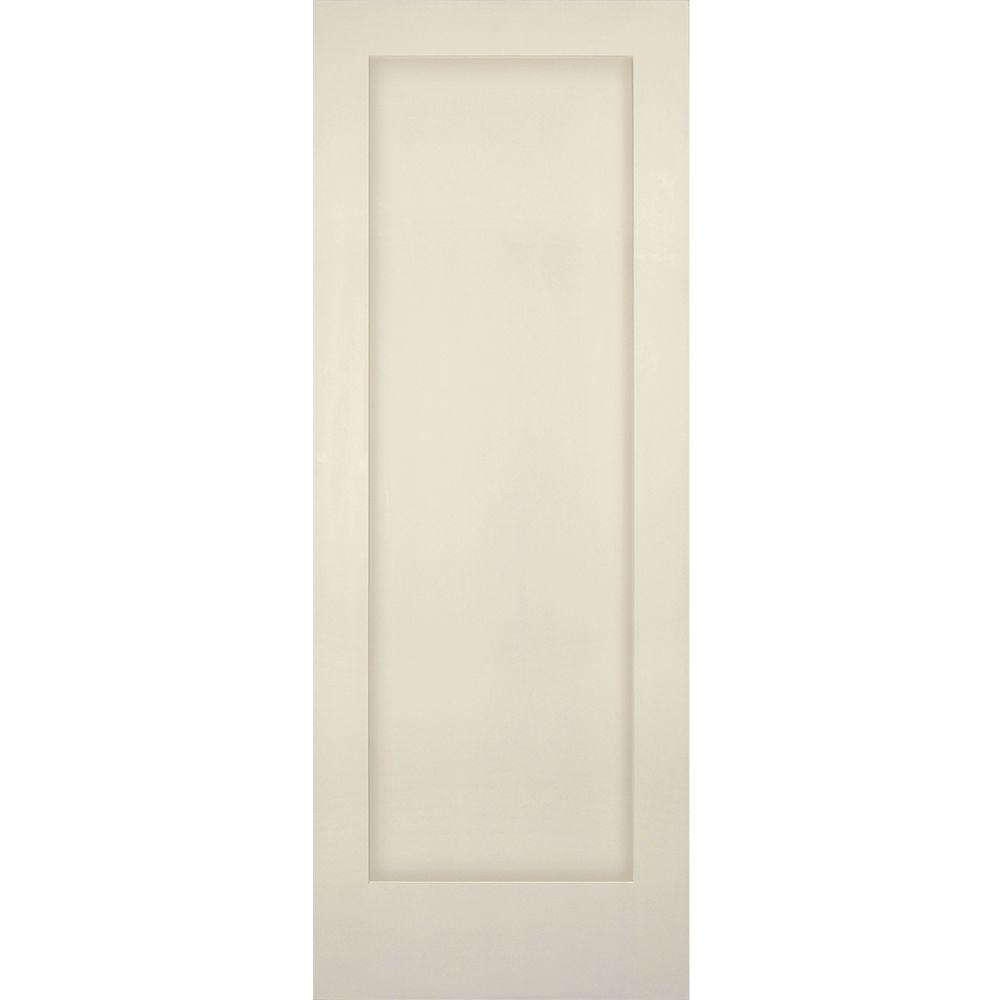 Builders Choice 32 In X 80 In 1 Panel Shaker Solid Core Primed Pine Single Prehung Interior Door