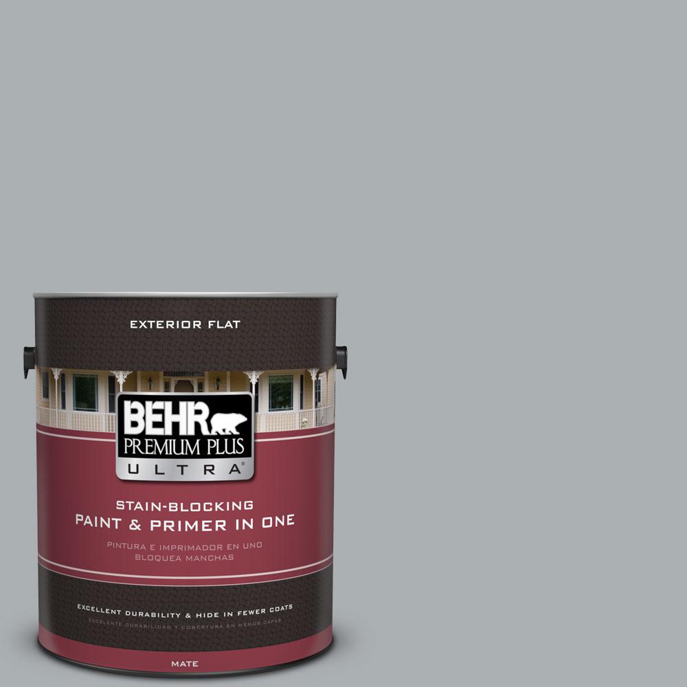 BEHR Premium Plus Ultra 1gal. N5003 Tin Foil Flat Exterior Paint