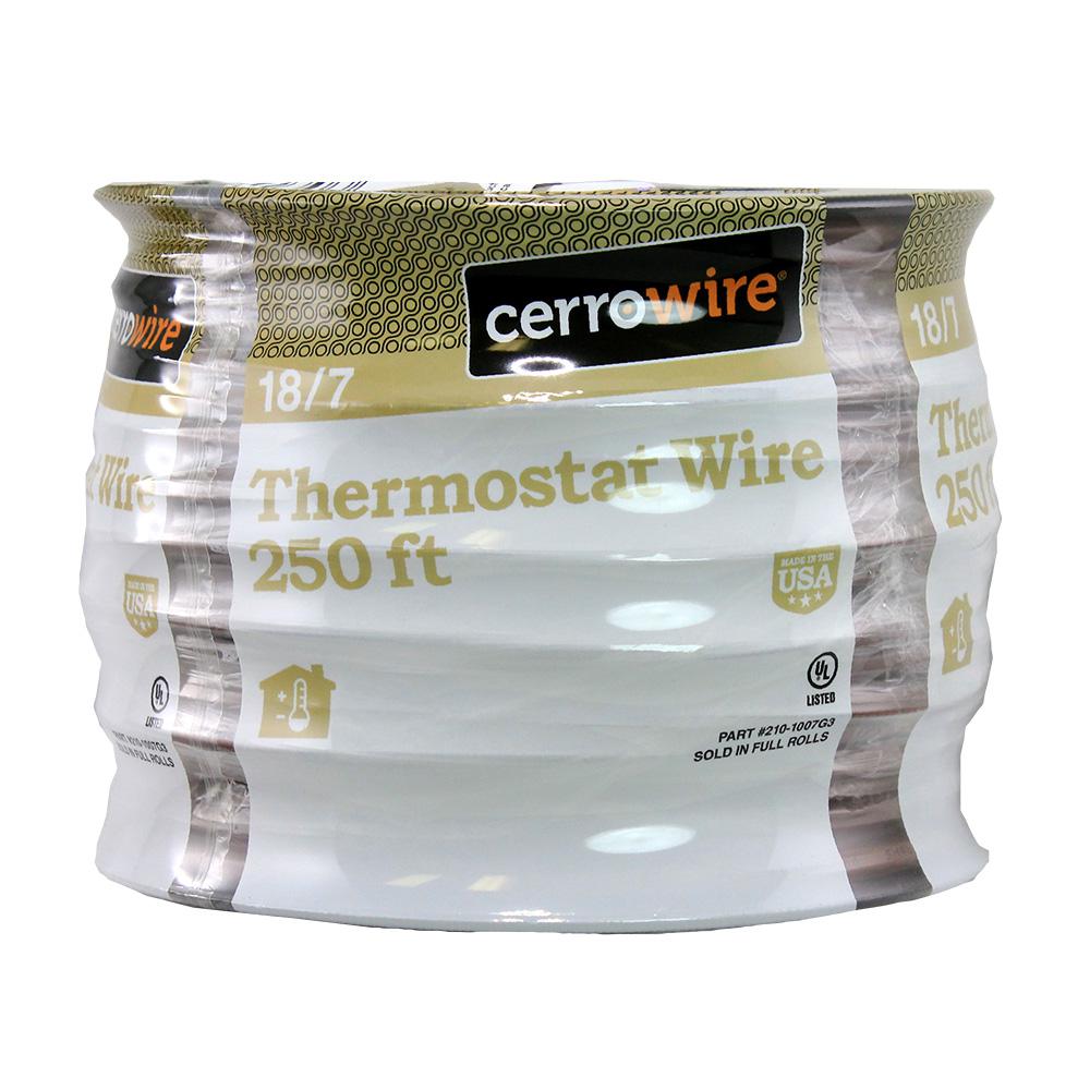 Cerrowire 500 ft. 18/3 Solid Thermostat Wire, Brown2101003J2 The