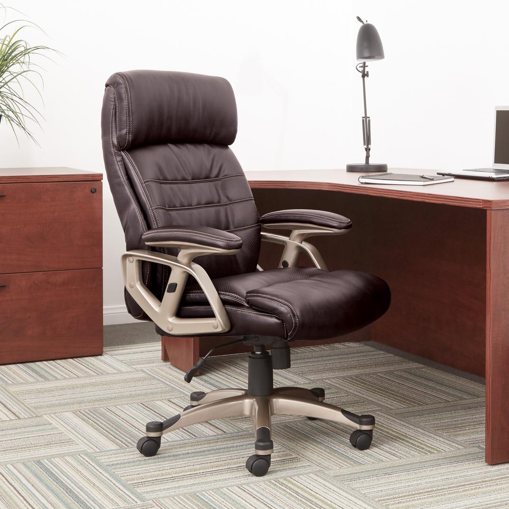Work Smart Executive Bonded Leather Chair Ech70531 Ec1 The Home Work Smart Executive Bonded Leather Chair