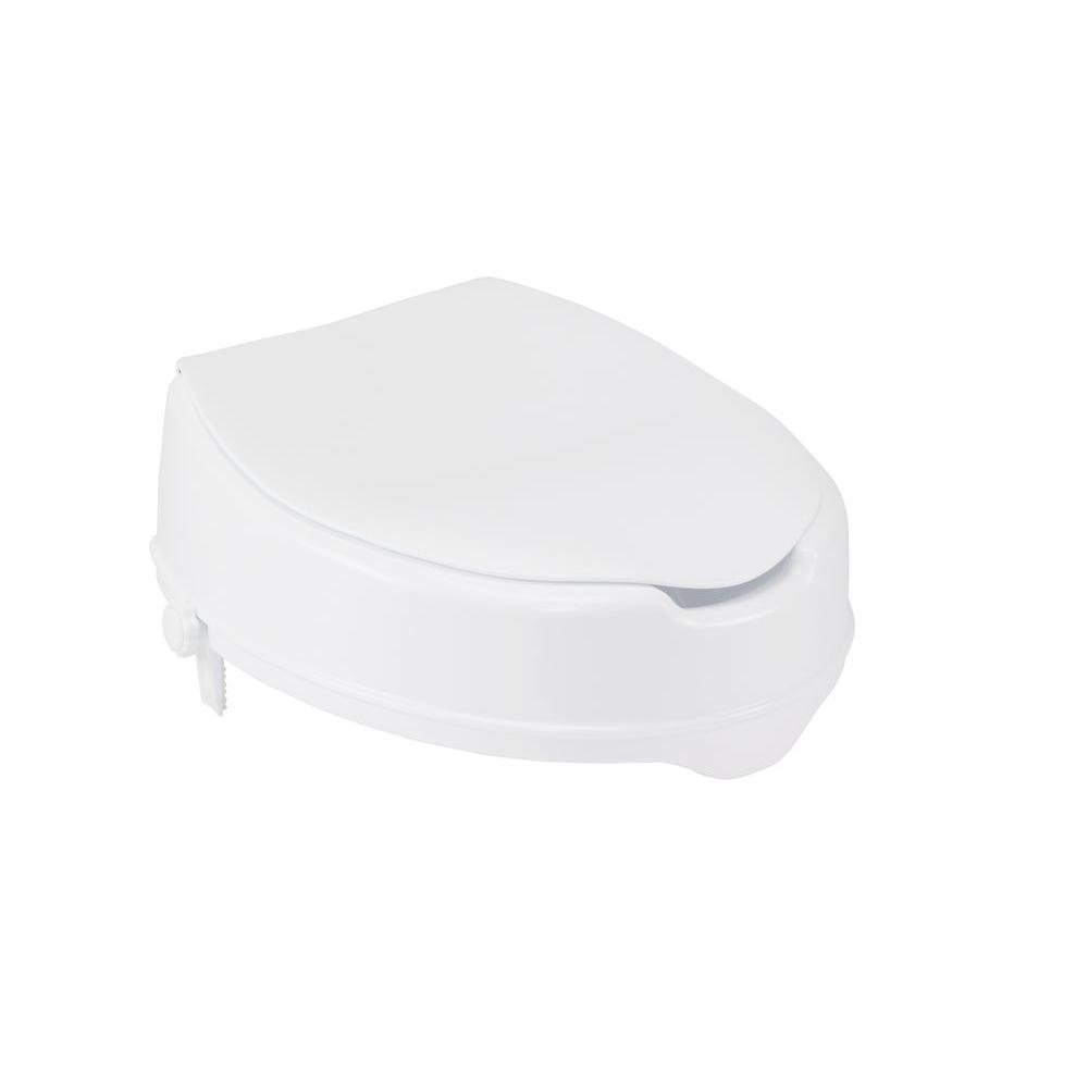 Raised Toilet Seat With Lid , 4 inch Height.