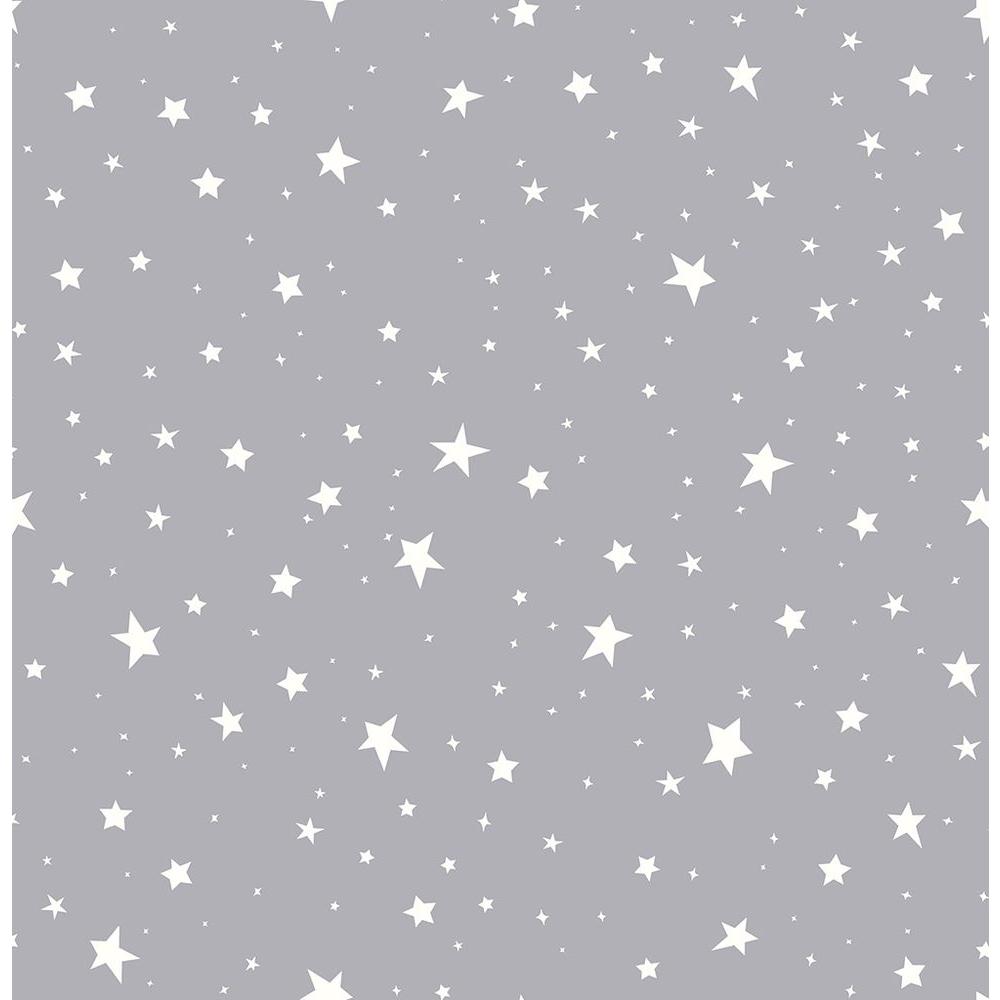 Brewster Grey Stars Wallpaper Sample 2679-002125SAM - The ...