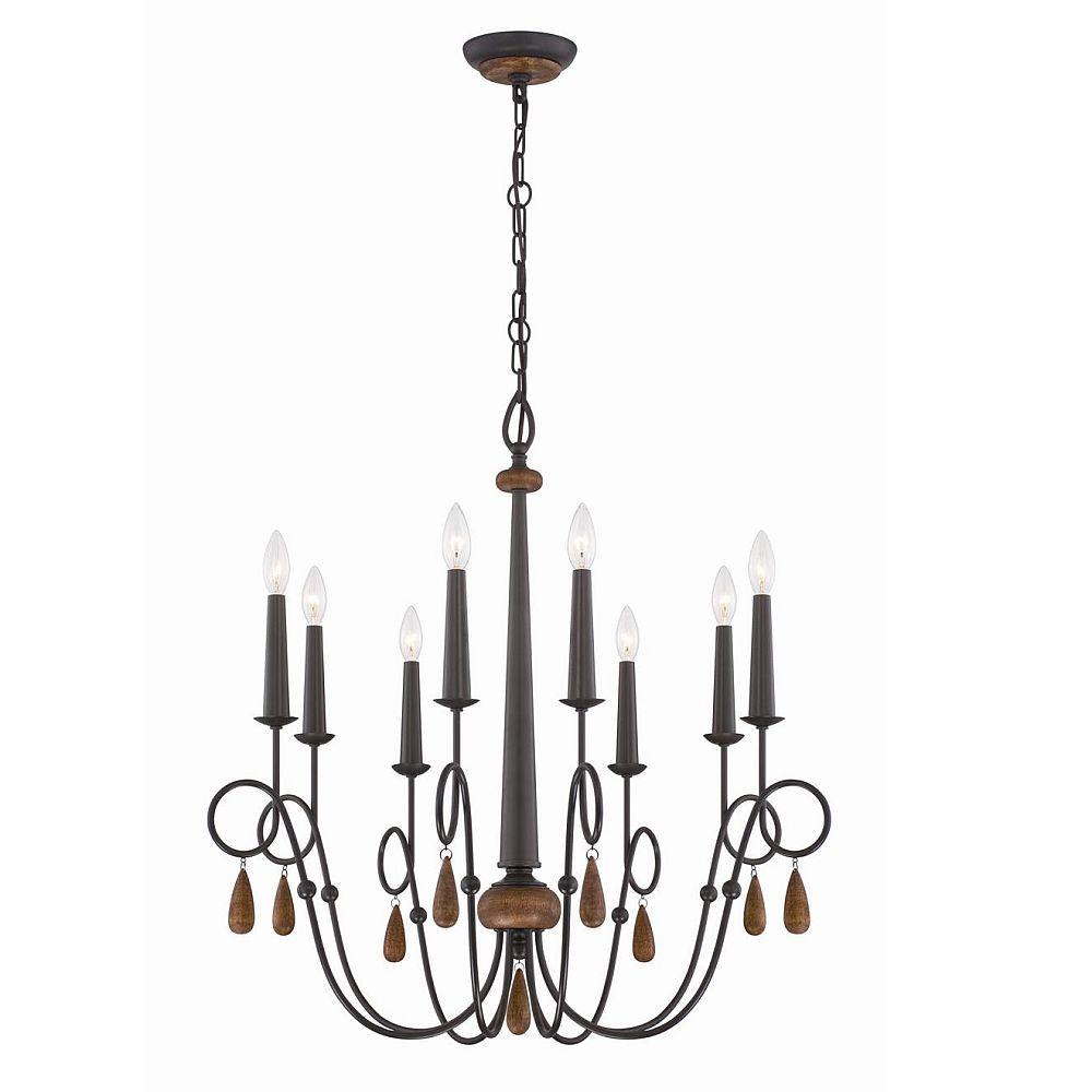 Corso 8Light Wood Chandelier25593013 The Home Depot