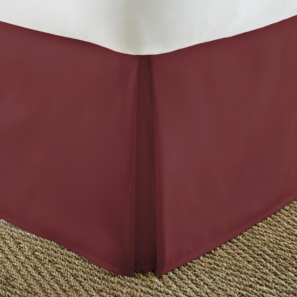 Becky Cameron Pleated Dust Ruffle Burgundy King Performance Bed Becky Cameron Pleated Dust Ruffle Burgundy King Performance Bed Skirt