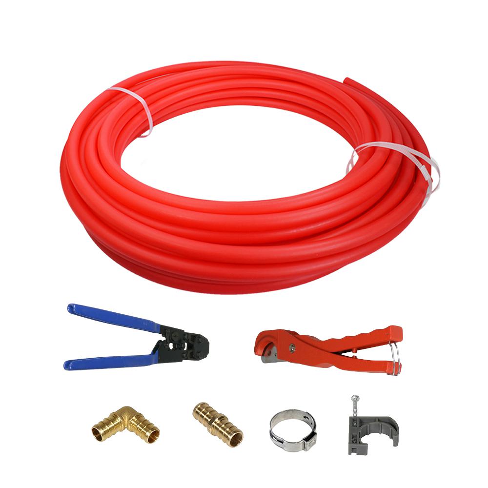 The Plumber's Choice 1 in. x 300 ft. PEX Tubing Plumbing Kit with Crimp