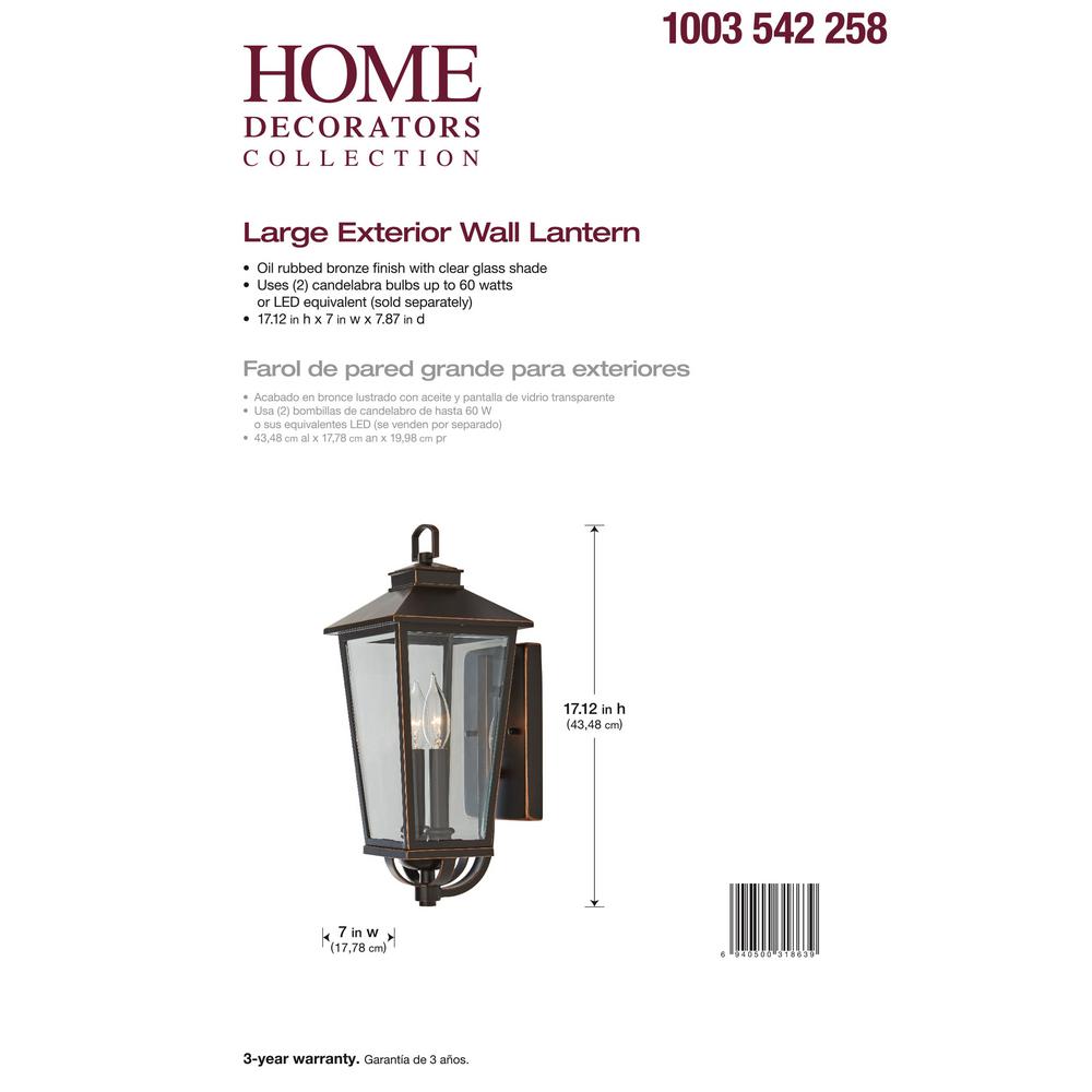Home Decorators Collection Williamsburg Gas Style 2 Light Outdoor Williamsburg Gas Style 2 Light Outdoor