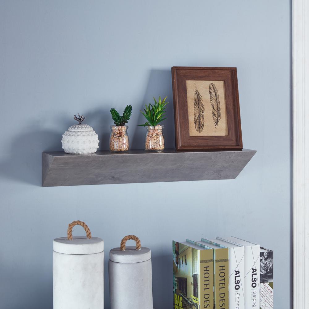 bathroom floating shelves grey