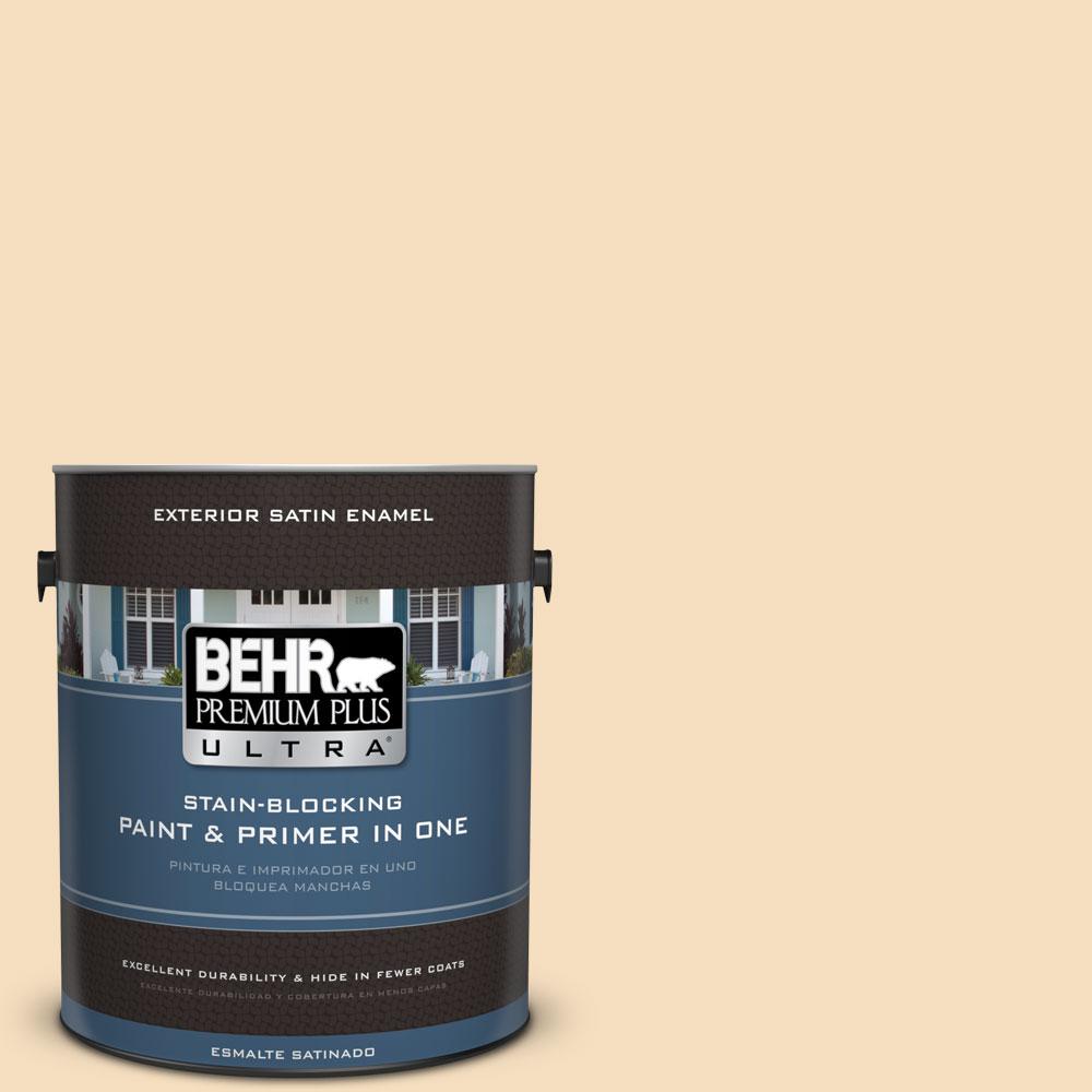 BEHR Premium Plus Ultra 1 Gal 320E 2 Cracked Wheat Satin Enamel   Cracked Wheat Behr Premium Plus Ultra Paint Colors 985001 64 1000 