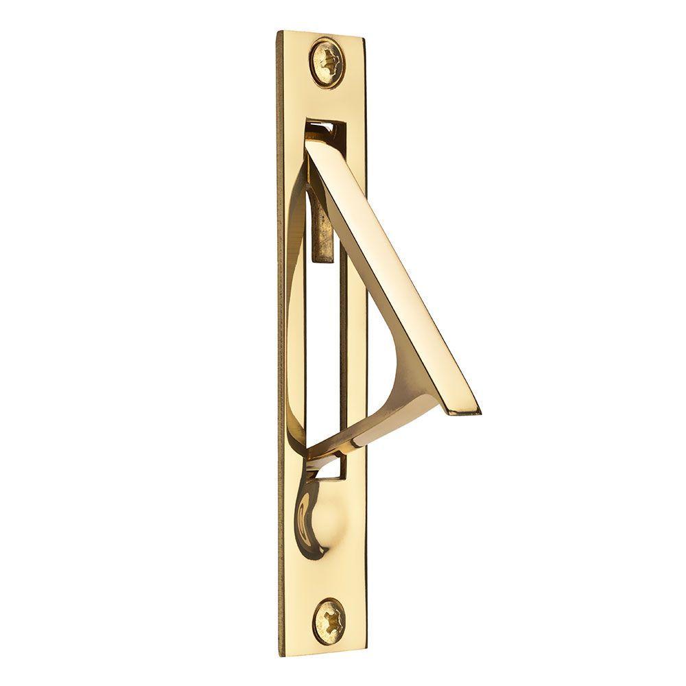 3 1 2 Br Drawer Pulls Cabinet Hardware The Home Depot Polished Br Edge Pull