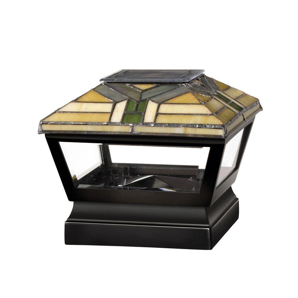 veranda 4x4 solar post cap black