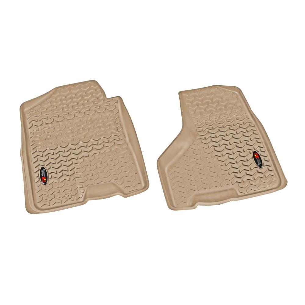 Rugged Ridge Floor Liner Front Pair Tan 2009 2011 Ram 1500 2500