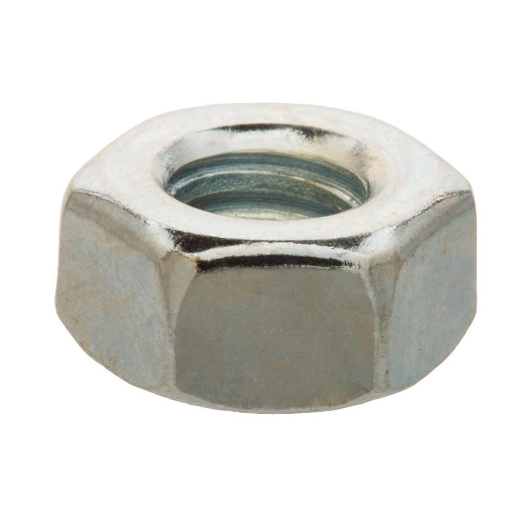 #10-32 Thread Size 1//8 Thick Off-White Pack of 25 3//8 Width Across Flats Polypropylene Hex Nut