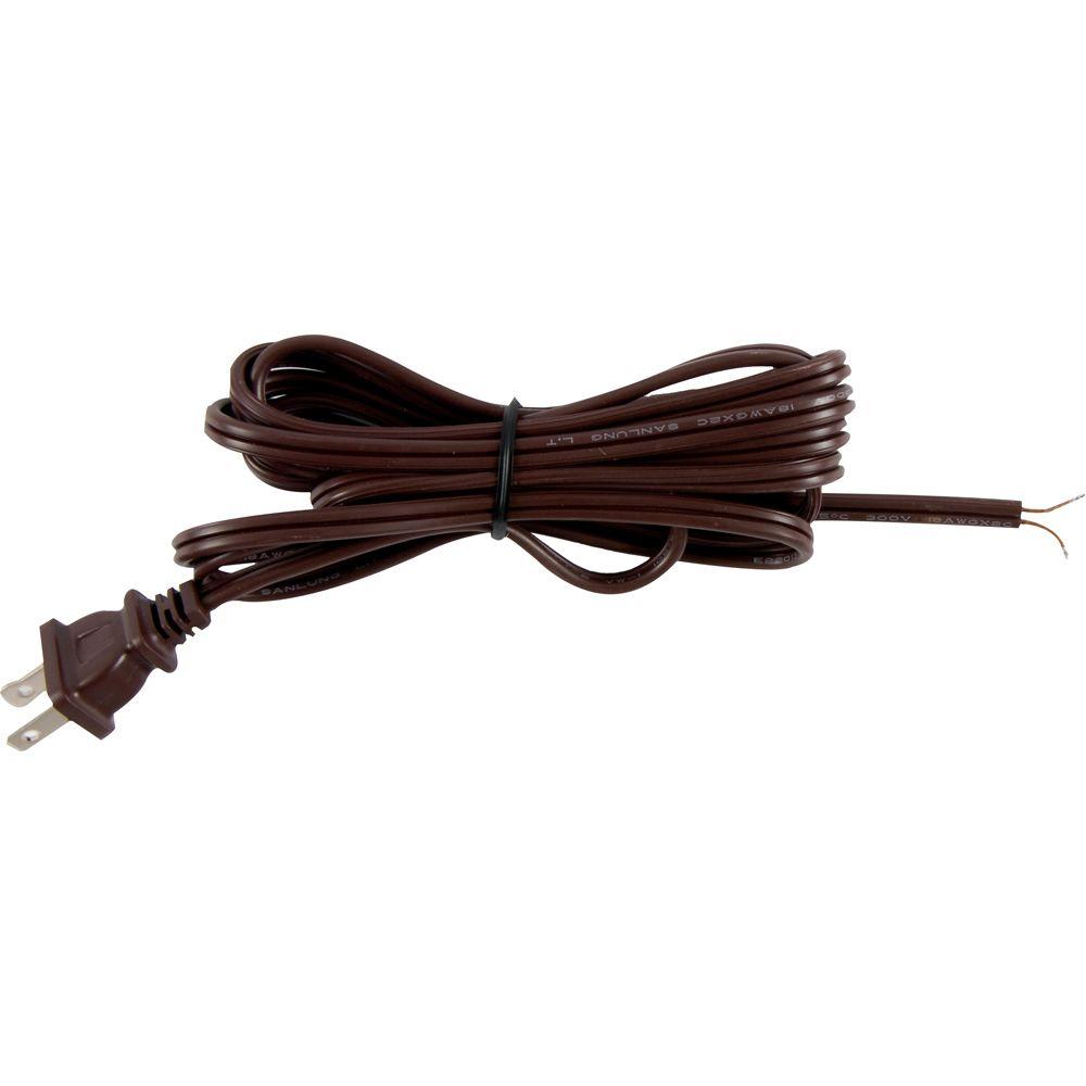 GE 8 ft. Replacement Cord Set with Polarized Plug on 1End, Brown54435