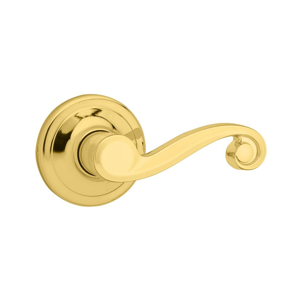Kwikset Lido Polished Brass Passage Hall Closet Door Lever 720ll 3