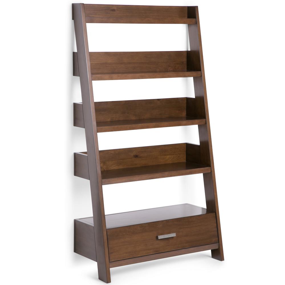 Simpli Home Deanna Solid Wood 66 In X 36 In Contemporary Ladder Shelf