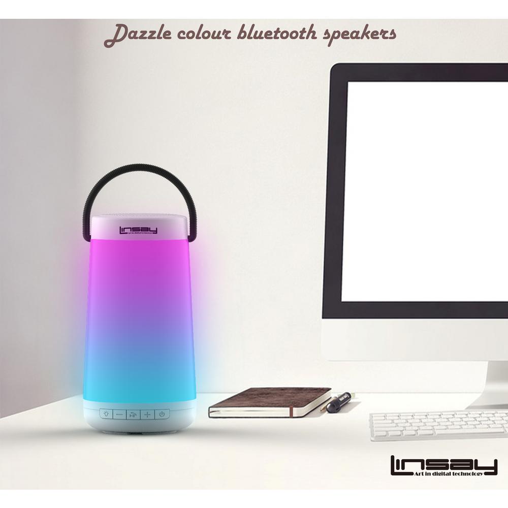 Bluetooth Speaker Indoor Outdoor Wireless Speaker Pink PORTABLE MINI METAL LED