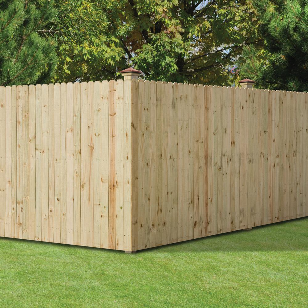 Outdoor Essentials 1 2 In X 4 In X 6 Ft Dog Ear Brazilian Pine Fence Picket 12 Pack 344291 The Home Depot