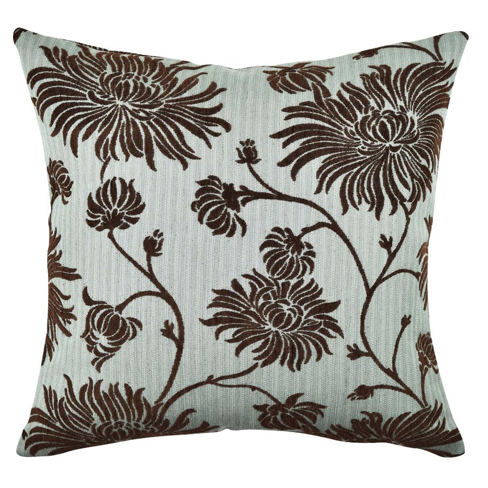Vesper Lane Whimsical Floral Flocked Throw Pillow Fl02blz20i The
