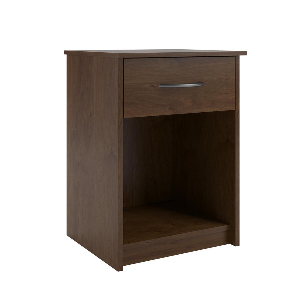 Ameriwood Southwood Medium Brown Nightstand Hd36590 The Home Depot