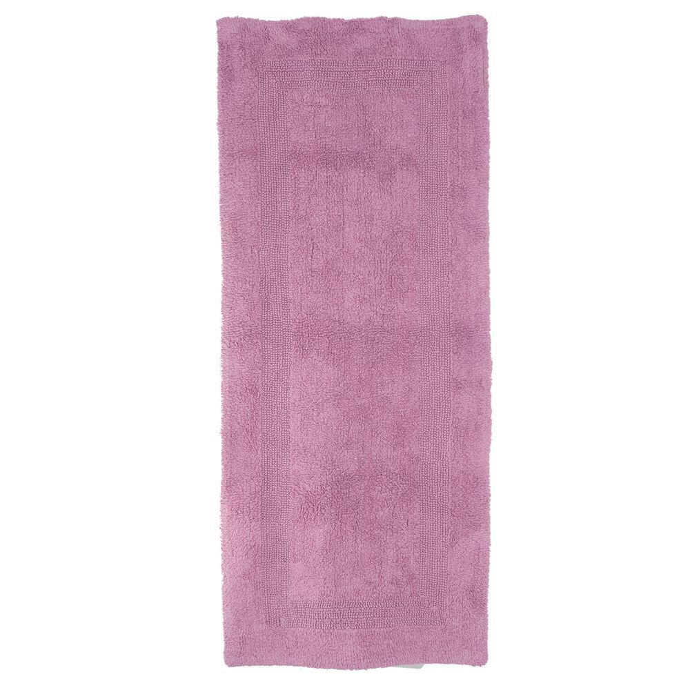 Lavish Home Rose 2 Ft X 5 Ft Cotton Reversible Extra Long Bath Rug Runner 67 0019 R The Home Depot