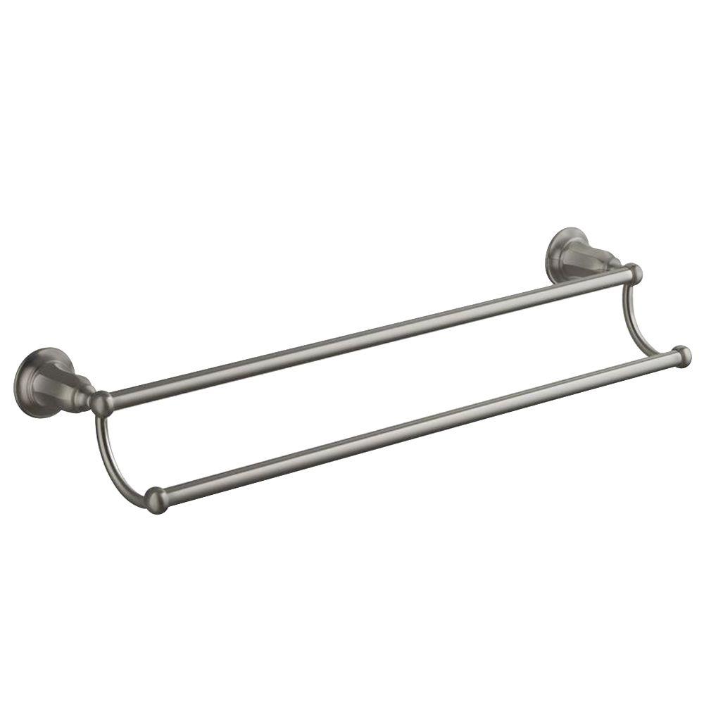 KOHLER Kelston 24 in. Double Towel Bar in Brushed NickelK13503BN